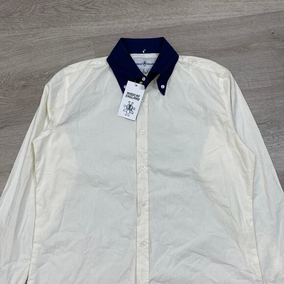 NWT Madcap England Casino Mod Two Tone Button Up Shirt Men's L - Picture 2 of 12